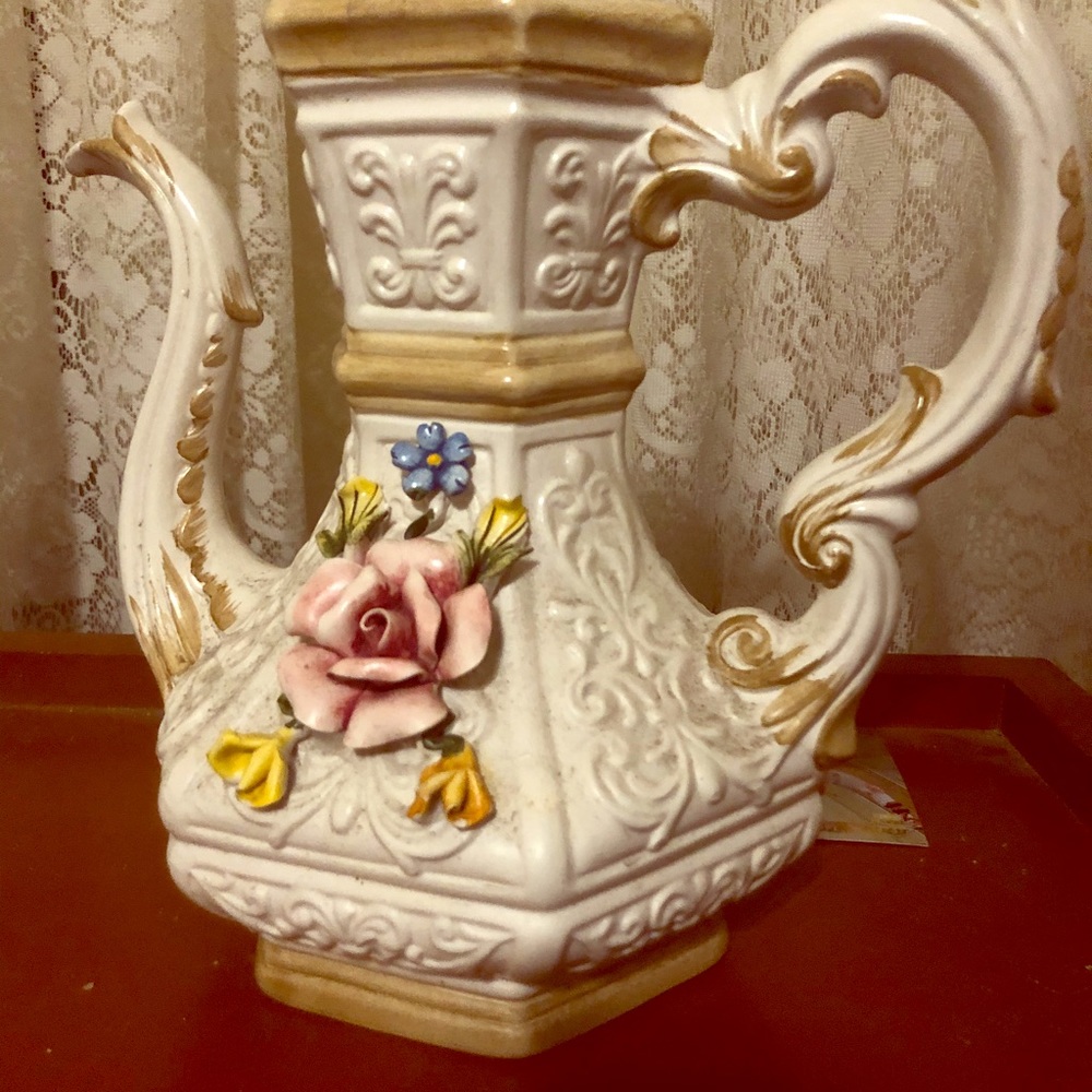 Handmade, Italian, Antique Watercraft Pitcher